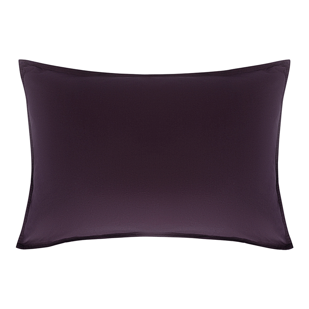 Набор наволочек из стираного перкаля сливового цвета из коллекции essential, 50х70 см