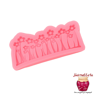 Молд силиконовый "Цветочная поляна", 10*4,5*1 см