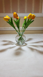 Искусственные цветы, желтые подсолнухи / Высота 44 см. 9 стебелей 9 бутонов/