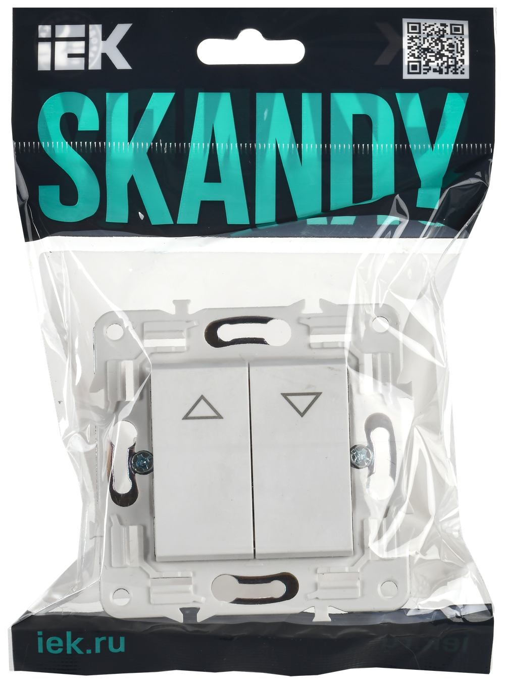 SKANDY Выключатель жалюзи 10А SK-V12W арктический белый IEK