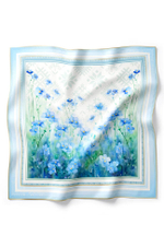 8446 Платок женский (голубой принт)
