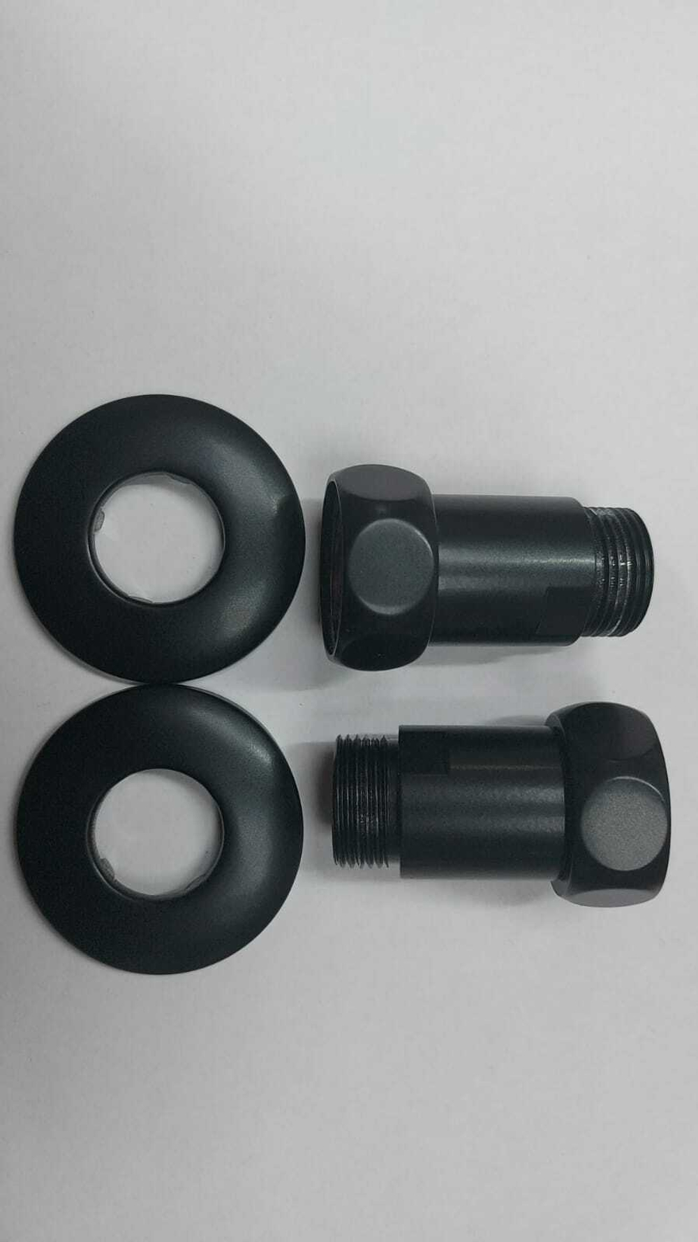 Американка для полотенцесушителя  прям 1" x 3/4"  г/ш  731SCH1005 RAL9005 черная матовая (НИКА), пар