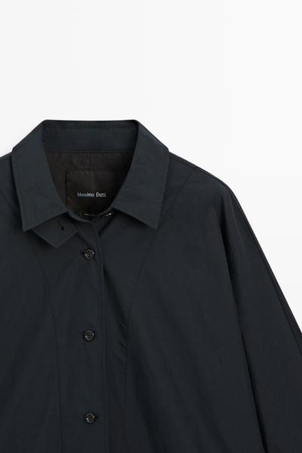 Massimo Dutti Куртка с воротником на пуговицах, глубокий синий