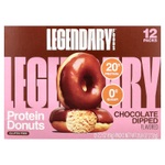 Legendary Foods, протеиновые пончики, в шоколаде, 12 упаковок по 61 г (2,2 унции)