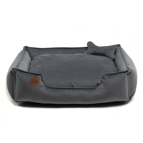 Лежанка из микровелюра, светло-серый Rachel WOW