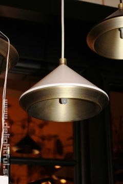 Bert Frank Shear Pendant White  & Brass pendant