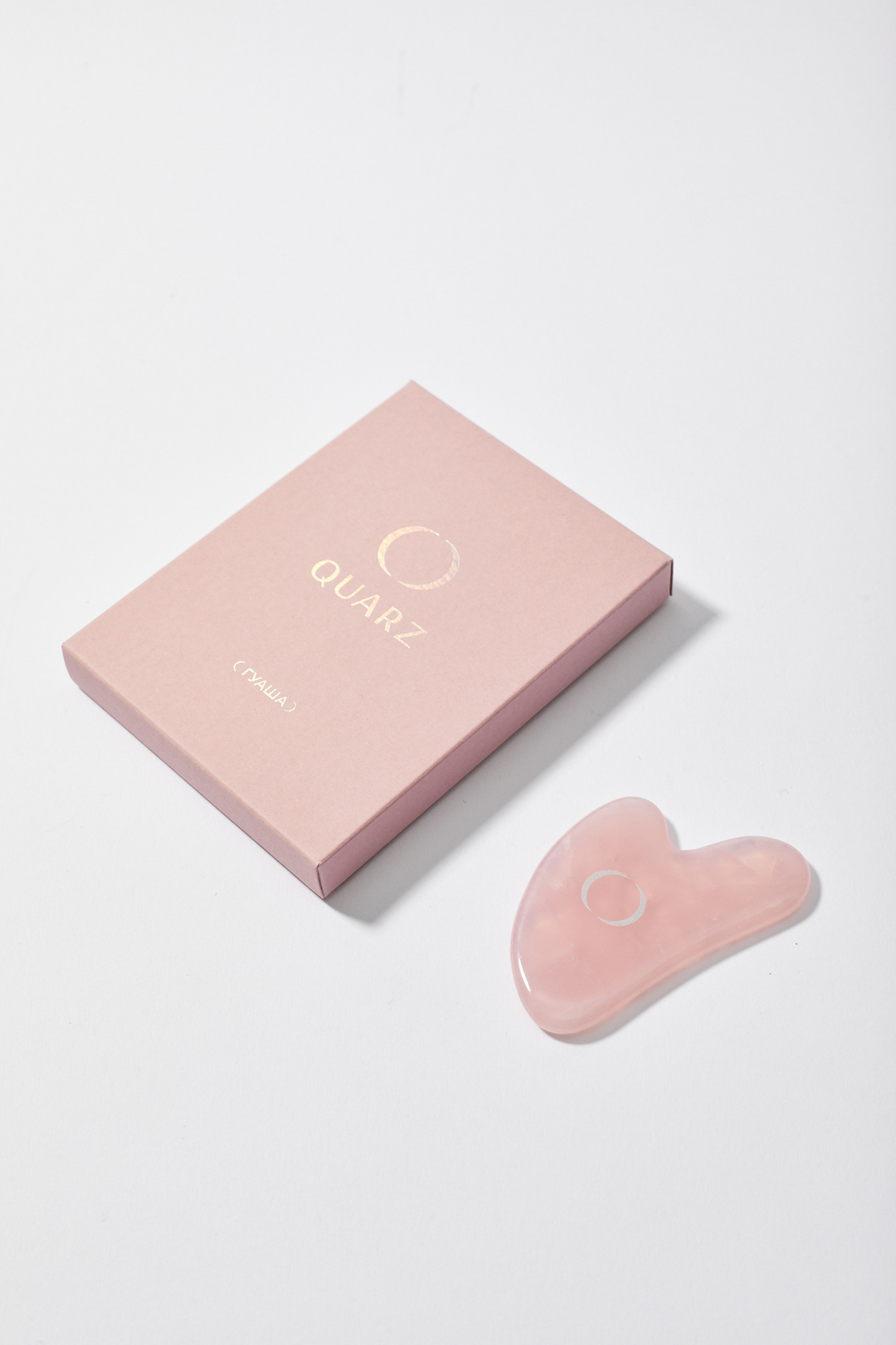 Гуаша из розового кварца сердечко