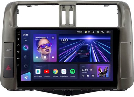 Магнитола для Toyota Land Cruiser Prado 150 2009-2013 (взамен 7" навигации) - Teyes CC3L на Android 10, 8-ядер, CarPlay, 4G SIM-слот