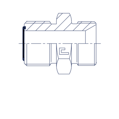 Адаптер AS D08-10 ORFS 11/16 - BSP 1/2