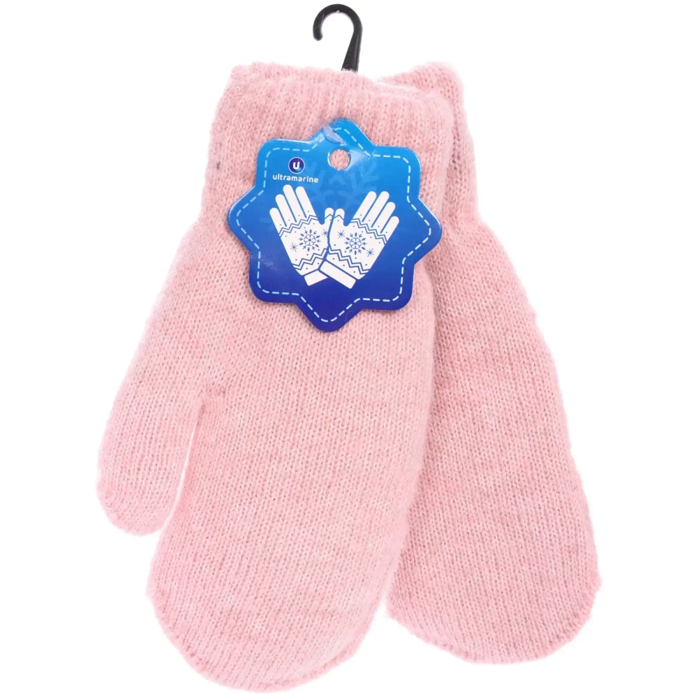 Варежки женские с утеплителем «NEHOLOD», цвет английский пудровый, (пакет с подвесом)