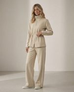 Жакет на молнии в стиле городского сафари в песочном