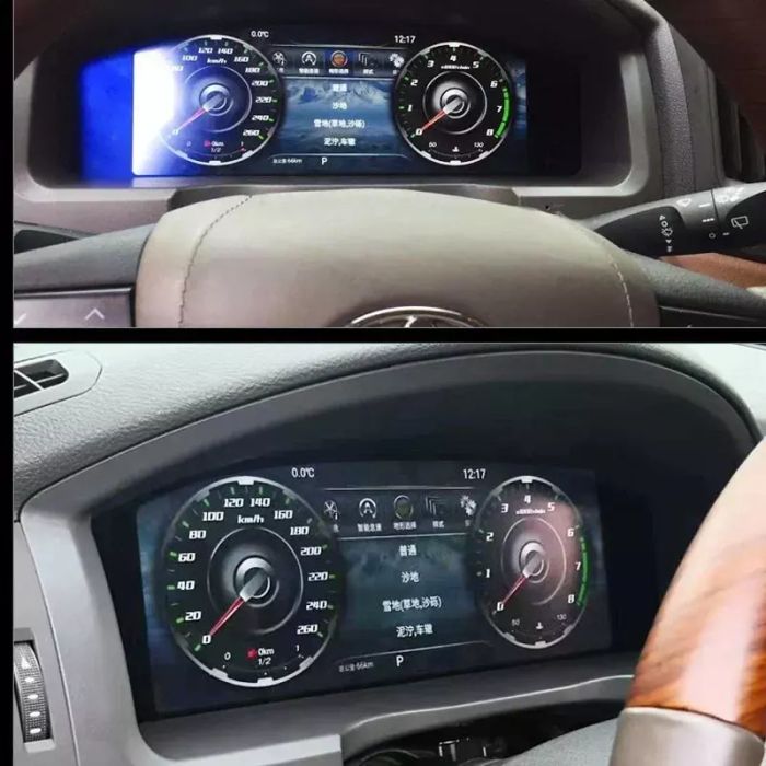 Электронная панель приборов Toyoya Land Cruiser 200 2015-2021 - Kuberg NH-LCD-T02 с сенсорным LCD / ЖК 12.3" экраном QLED