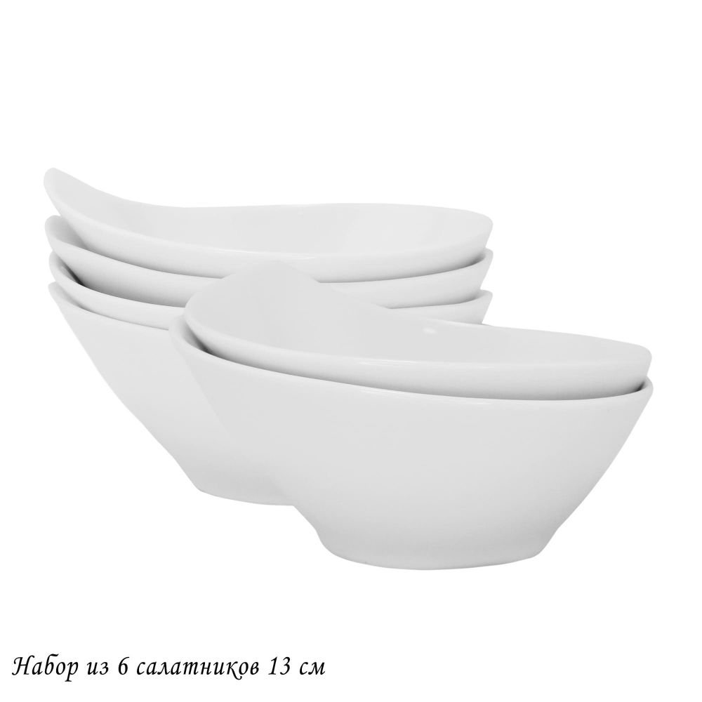 Lenardi 118-021 Набор из 6 салатников 13см BIANCO в под.уп.(х12)Фарфор