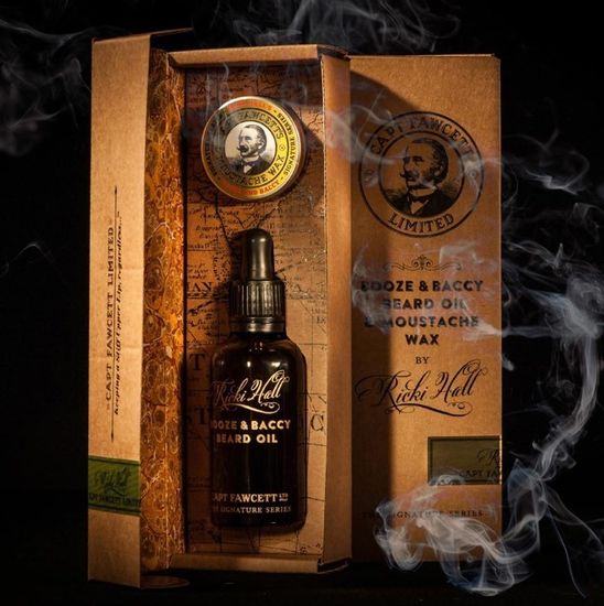 Подарочный набор Captain Fawcett Ricki Hall Booze & Baccy Beard Oil & Moustache Wax