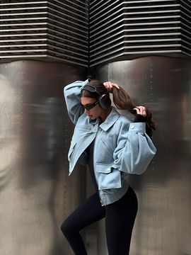 Удлинённый бомбер DENIM