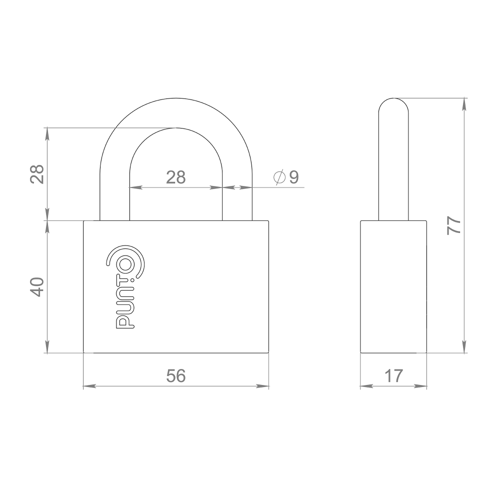 Замок навесной PK-1560 3 key диск.ключ
