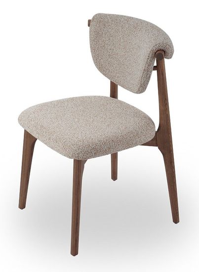 Стул TS-2/ бежевый/цвет орех /массив ясеня