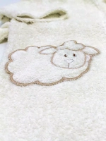 М3/3 Халат с капюшоном "Овечка" молочный