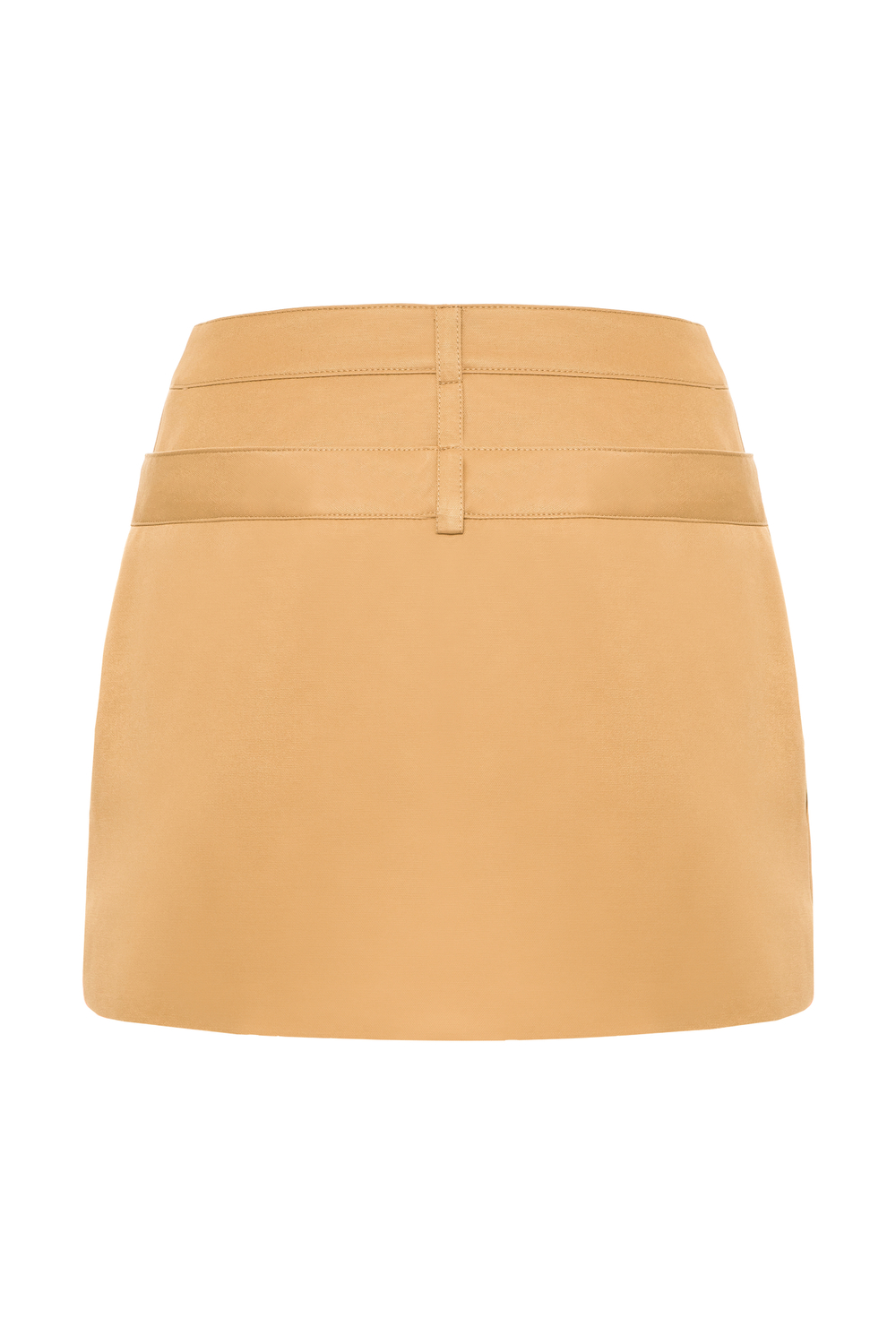 “Espresso foam” Мини юбка с двойным поясом.
