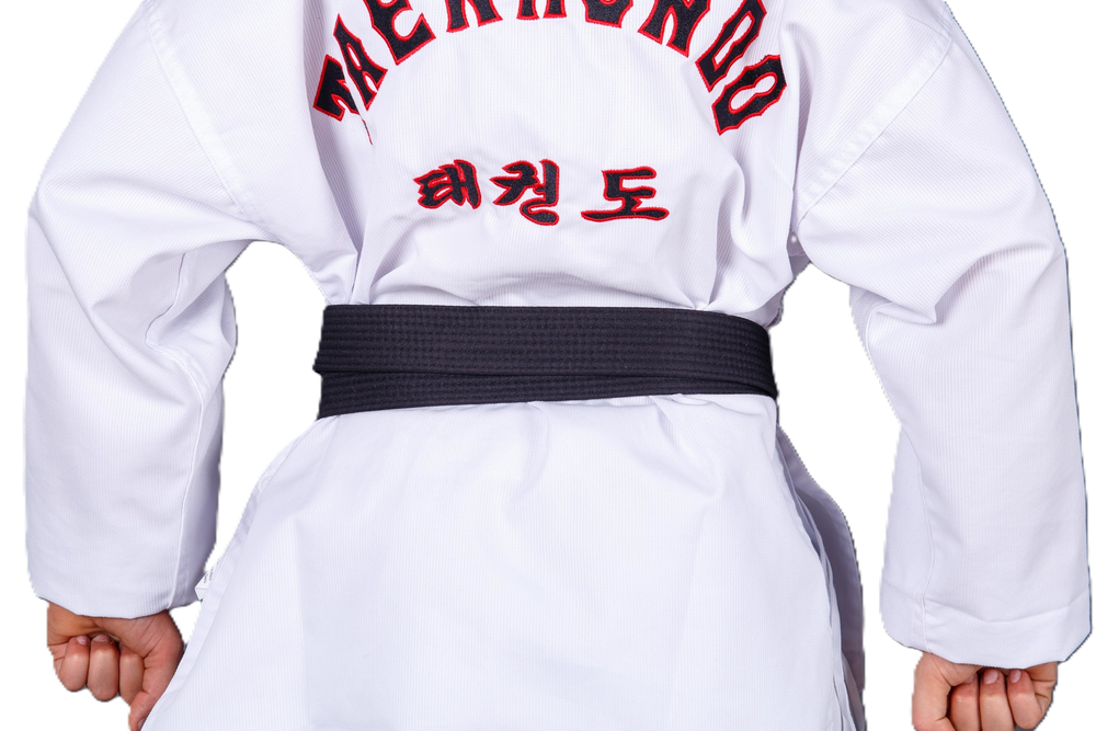 Пояс для тхэквондо ProfSport без вышивки (4 см) черный