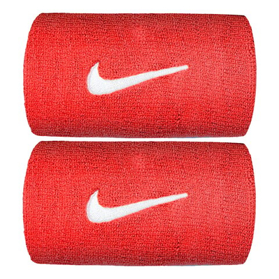 Nike Premier Doublewide Wristband 2 Pack - Orange, White