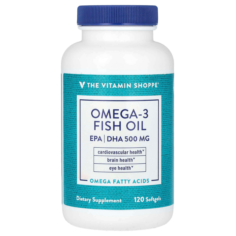 The Vitamin Shoppe, рыбий жир с омега-3, 120 мягких таблеток