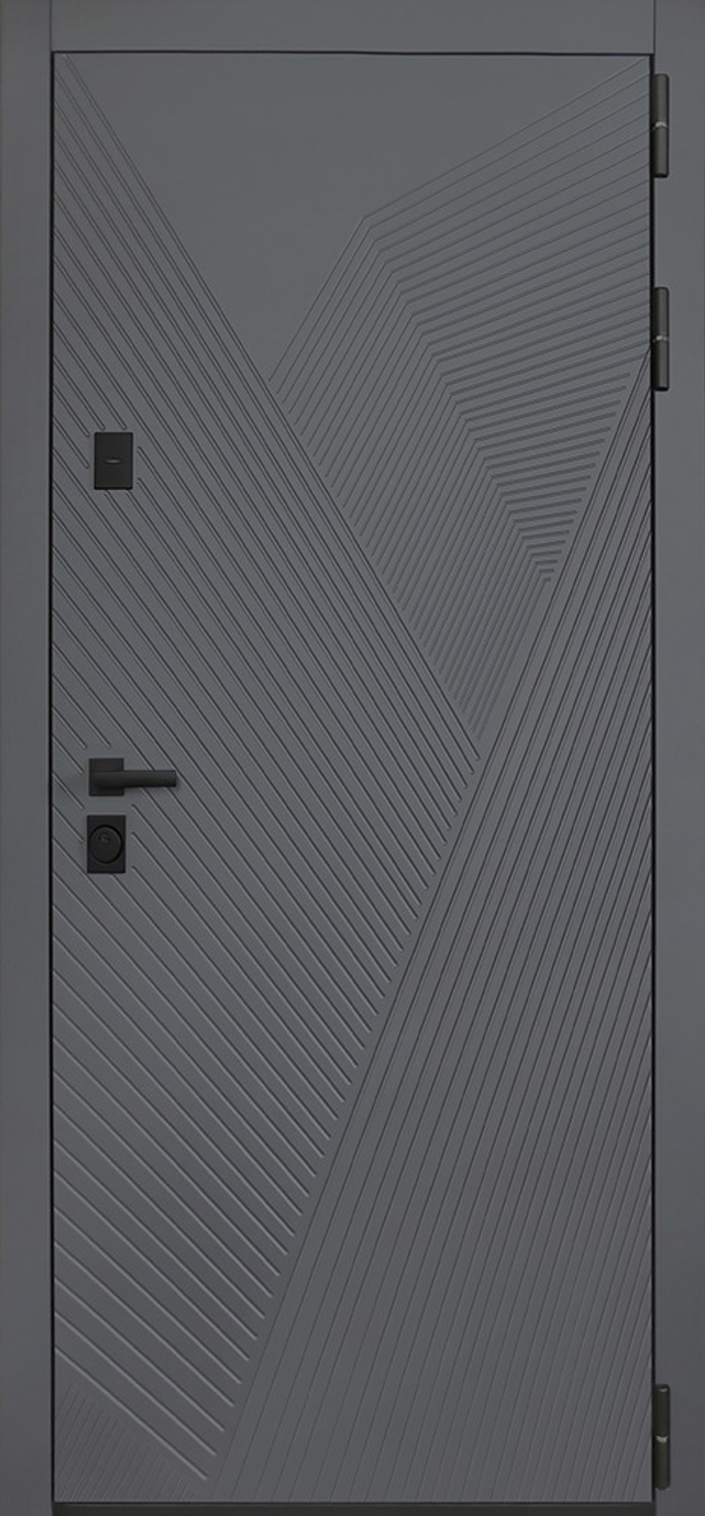 Стальная дверь "Бастион" с зеркалом. Заказная модель.