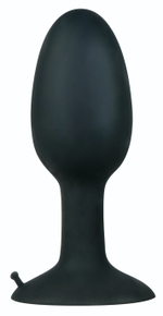 Чёрная анальная пробка со смещенным центром тяжести - 13 см. (Цвет: черный)