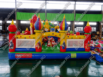 Недорогой батут "Красный дракон" 10*7*3.5 м