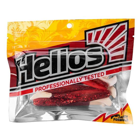 Виброхвост Vigor 3,75&#39;/9.5 см Red Sparkles WT 7шт. (HS-6-034) Helios