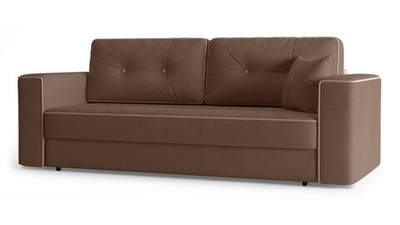 Диван Принстон Лайт Vivaldi 23 240*94*80 см, Коричневый Велюр Еврокнижка Фиеста