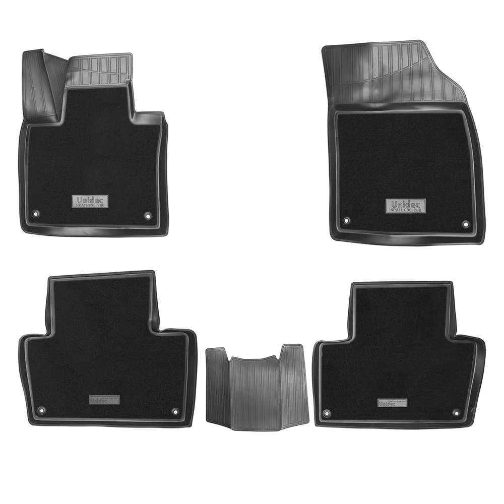Ковры в салон Norplast/Unidec для Volvo XC90 (2015-), Черный, 5 мест, арт.NPA11-C96-780-CM