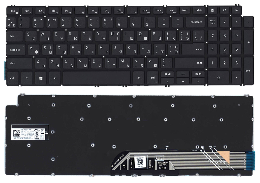Клавиатура для ноутбука Dell Inspiron 5584 черная