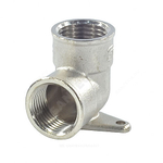 Угольник латунь никель установочный Ду 15 (1/2") 2 отверстия ВР/ВР SantechSystems