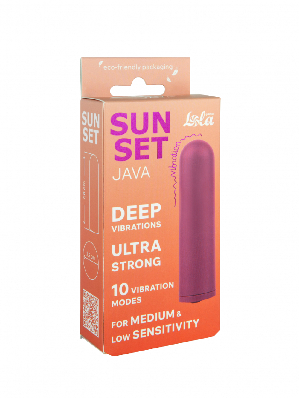 Перезаряжаемая Вибропуля Java Sunset Purple