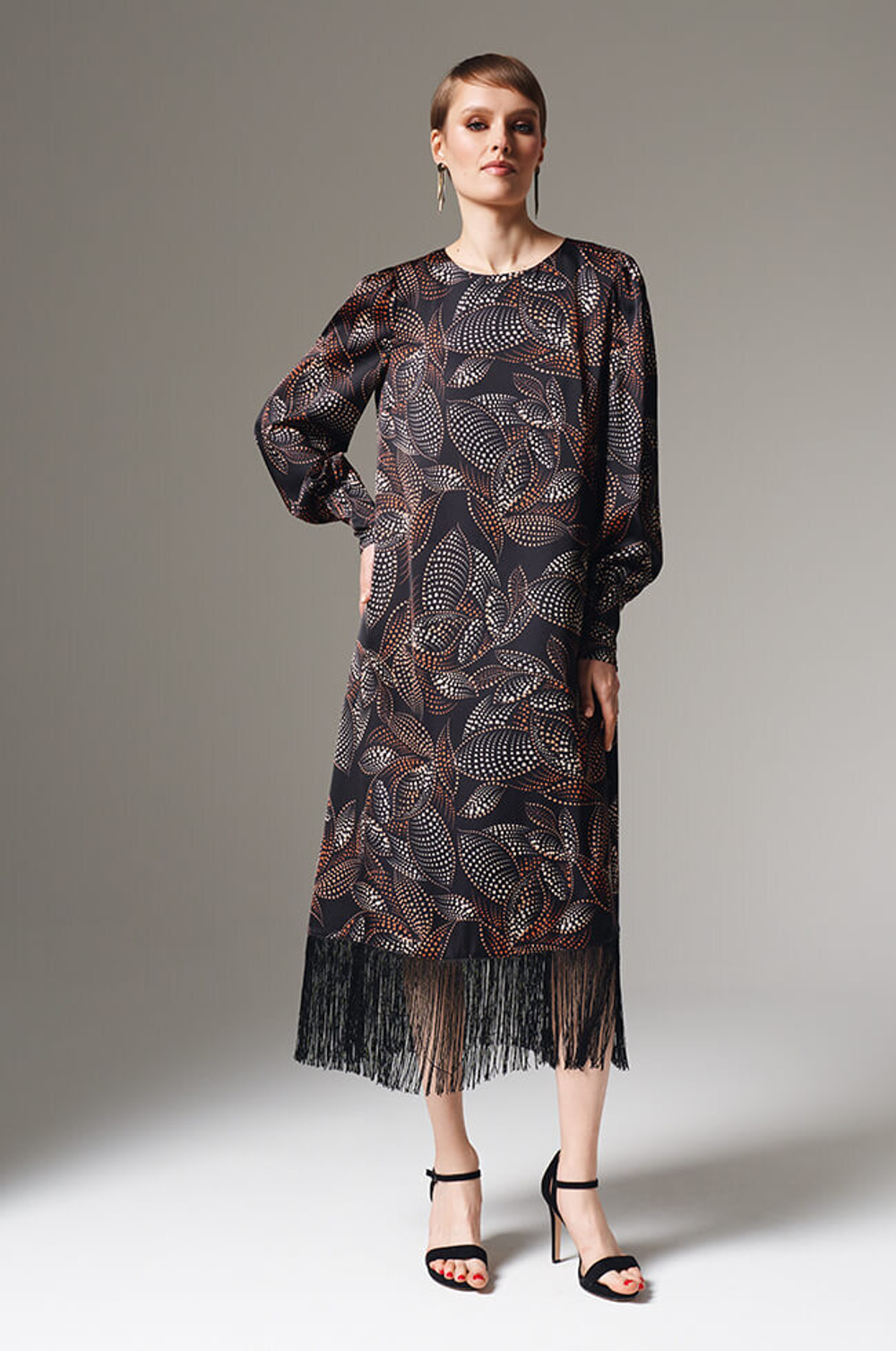 51596 Платье женское (черный принт)