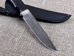 Нож "Скандинав", дамасская сталь, рукоять черный граб мореный