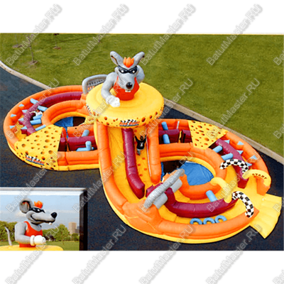 Коммерческий надувной батут "В погоне за сыром"