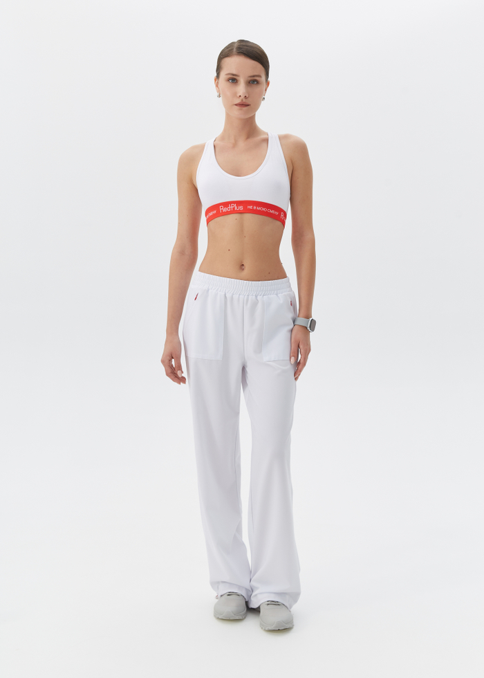 Брюки свободные медицинские женские Йошо, белый