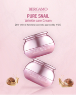 BERGAMO. Антивозрастной крем для лица с муцином улитки Pure Snail Wrinkle Care