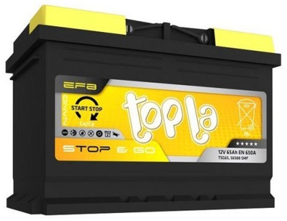 Topla EFB Stop&amp;Go 6CT- 65 ( низкий ) аккумулятор