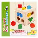 Развивающая игрушка деревянная Сортер обьемный куб, коробка C-41839