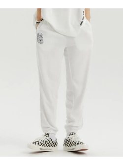 Джоггеры из махровой ткани с аппликацией LADOK