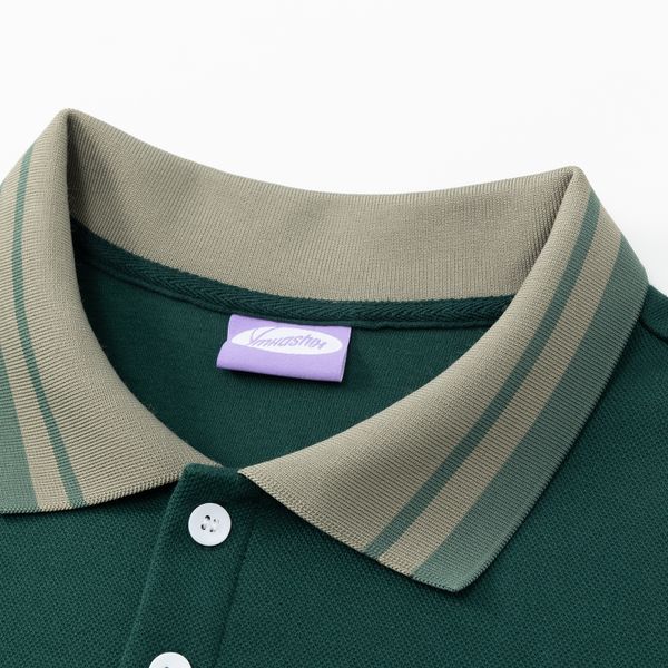 Поло зеленый/песочный/хаки - фото 4