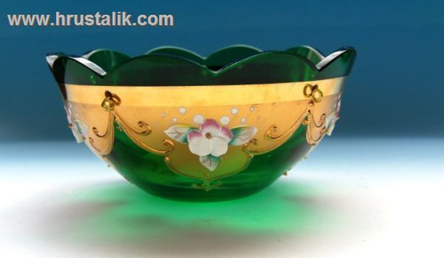 Смальта зеленая золото. Розетка №25