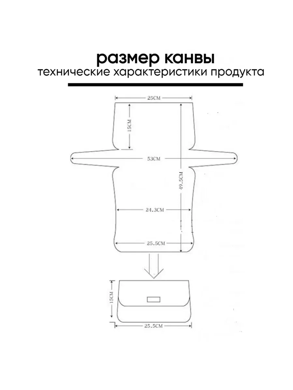 Набор для сумки пластиковая канва и фурнитура