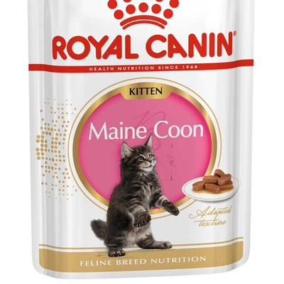 Royal Canin Maine Coon Kitten 85 г соус - консервы (пауч) для котят породы мейн-кун (кусочки)