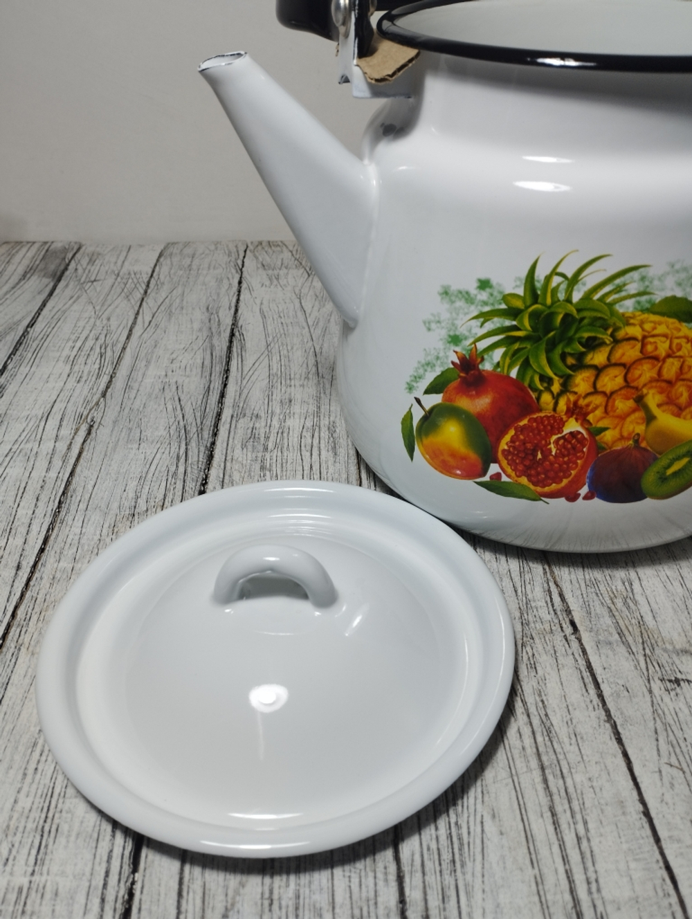 Чайник 3,5л с рисунком Экзотика белый 1с26с