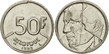 Бельгия 50 франков, 1987 - 1993 BELGIQUE XF