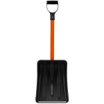 Лопата автомобильная «Авто-Вьюга» неразборная 260х350мм с оцинк. планкой (ковш черный, черенок втор, Vручка Стандарт черн)